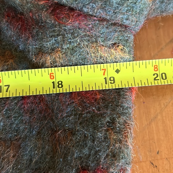 wool blend blazer rich jewel tones on dark mossy green brown wood buttons - Picture 13 of 15